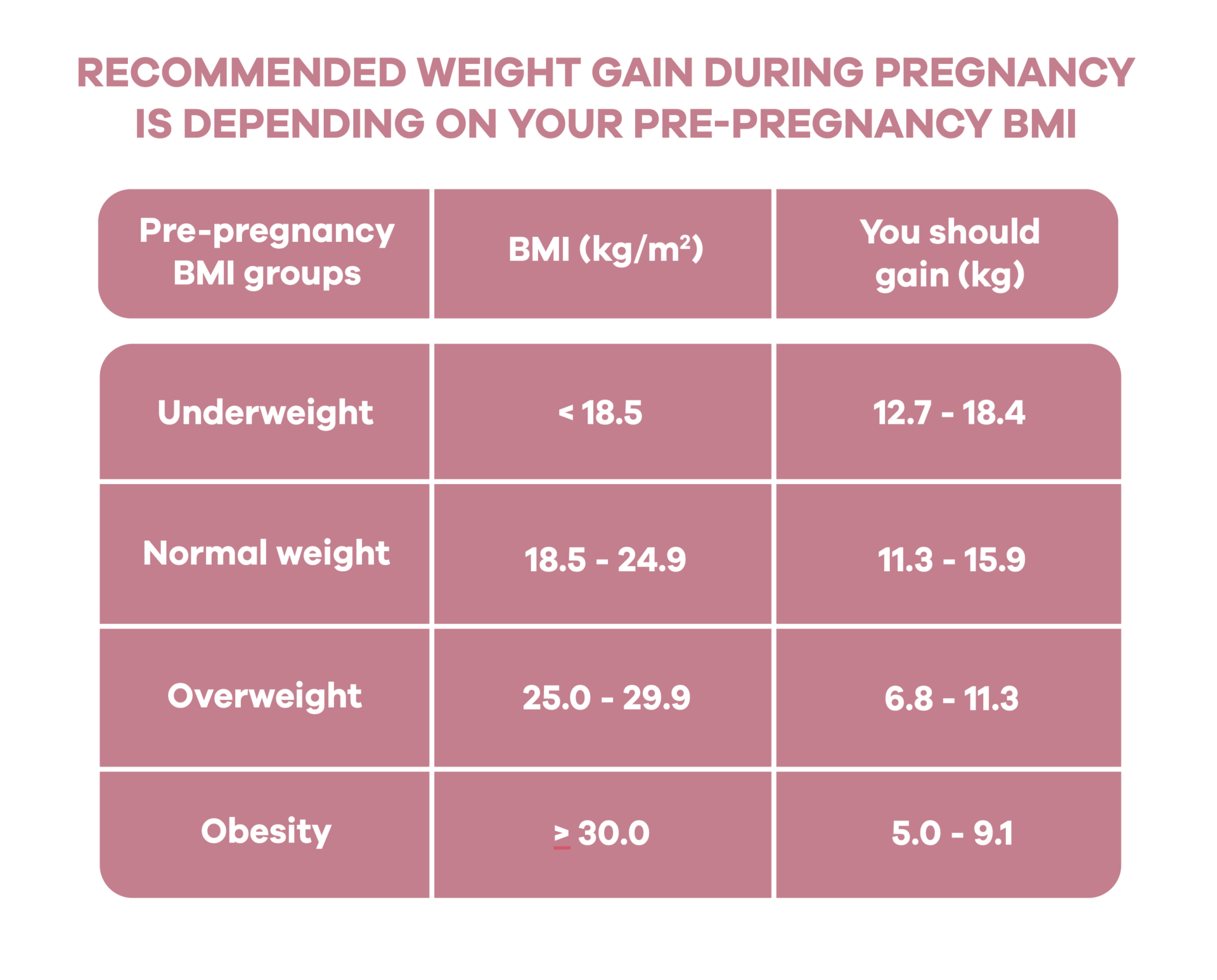 Healthy weight gain in pregnancy | BabyBelly Nutrition